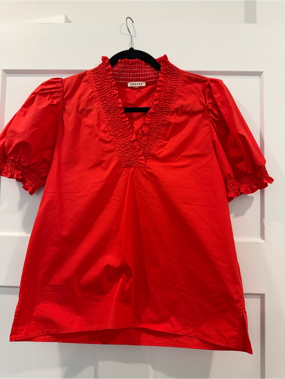 Red Puff Sleeve Top